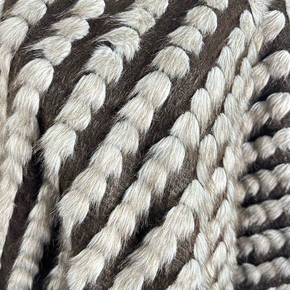 INC International Concepts Black and Gray Striped Cape - Picture 2 of 2